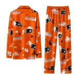 Philadelphia Flyers Long Pajama Set Customized Cloud Stars Orange Best Selling
