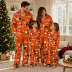 Philadelphia Flyers Long Pajama Set Customized Cloud Stars Orange Best Selling