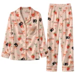 philadelphia flyers long pajama set customized ribbon florals orange best selling.webp