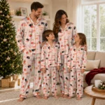 philadelphia flyers long pajama set customized ribbon florals orange best selling.webp