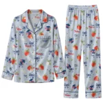 philadelphia phillies long pajama set customized ribbon florals blue best selling.webp