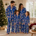 Philadelphia Phillies Long Pajama Set Personalized Animal Scatter Blue Best Selling