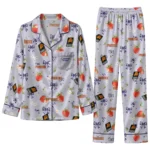 phoenix suns long pajama set custom ribbon florals purple best selling.webp