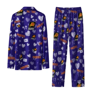 phoenix suns long pajama set customized heart charms purple fashion forward.webp