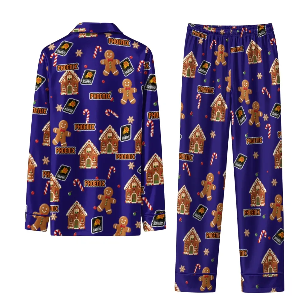 Phoenix Suns Long Pajama Set Personalized Candy Scatter Purple Fashion Forward Phoenix Suns Long Pajama Set Personalized Candy Scatter Purple Fashion Forward