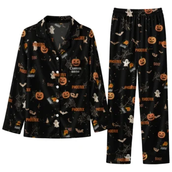 phoenix suns long pajama set personalized icon confetti black best selling.webp