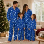 Pittsburgh Panthers Long Pajama Set Personalized Heart Charms Royal Blue Best Selling