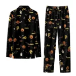 pittsburgh pirates long pajama set customized icon confetti black best selling.webp