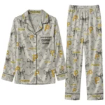 pittsburgh pirates long pajama set personalized ribbon chains black best selling.webp
