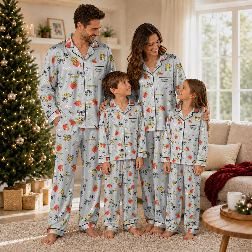 pittsburgh pirates long pajama set personalized ribbon florals black latest model.webp pittsburgh pirates long pajama set personalized ribbon florals black latest model.webp
