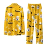 Pittsburgh Steelers Long Pajama Set Customized Cloud Stars Gold Best Selling