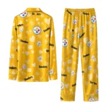 pittsburgh steelers long pajama set personalized heart charms gold best selling.webp