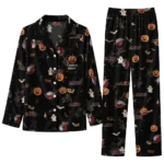 portland trail blazers long pajama set custom icon confetti black best selling.webp