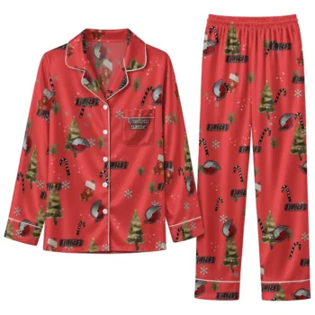 Portland Trail Blazers Long Pajama Set Customized Sprig Scatter Red Best Selling