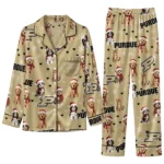 Purdue Boilermakers Long Pajama Set Custom Animal Scatter Gold Best Selling