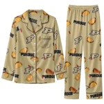 Purdue Boilermakers Long Pajama Set Custom Snack Scatter Gold Best Selling