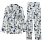 Rice Owls Long Pajama Set Custom Character Scatter Best Selling