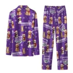 Sacramento Kings Long Pajama Set Custom Animal Scatter Purple Best Selling