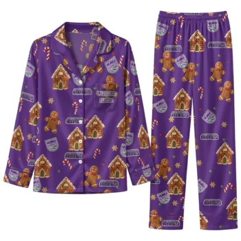 Sacramento Kings Long Pajama Set Customized Candy Scatter Purple Best Selling