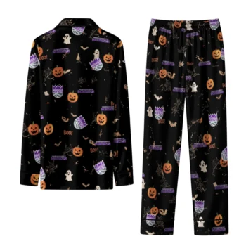 sacramento kings long pajama set customized icon confetti black fashion forward.webp