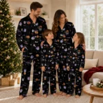 sacramento kings long pajama set customized icon confetti black best selling.webp