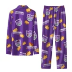 Sacramento Kings Long Pajama Set Customized Snack Scatter Purple Best Selling