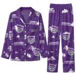 Sacramento Kings Long Pajama Set Personalized Cloud Stars Purple Best Selling