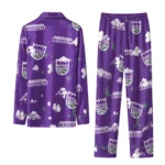 Sacramento Kings Long Pajama Set Personalized Cloud Stars Purple Best Selling