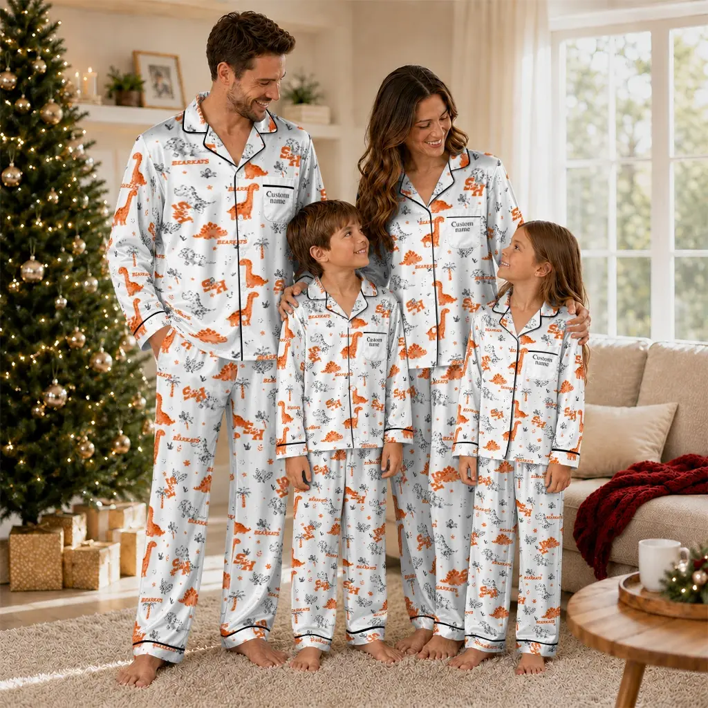 Sam Houston Bearkats Long Pajama Set Customized Character Scatter Latest Model Sam Houston Bearkats Long Pajama Set Customized Character Scatter Latest Model