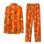 Sam Houston Bearkats Long Pajama Set Customized Sprig Scatter Orange Best Selling