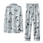 San Antonio Spurs Long Pajama Set Custom Cloud Stars Silver Best Selling