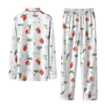 san antonio spurs long pajama set custom ribbon florals silver best selling.webp