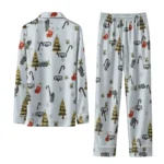 San Antonio Spurs Long Pajama Set Custom Sprig Scatter Silver Best Selling