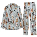 San Antonio Spurs Long Pajama Set - Customized Animal Scatter Silver 1 San Antonio Spurs Long Pajama Set Customized Animal Scatter Silver Best Selling