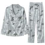 san antonio spurs long pajama set customized heart charms silver best selling.webp