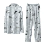 san antonio spurs long pajama set customized heart charms silver best selling.webp