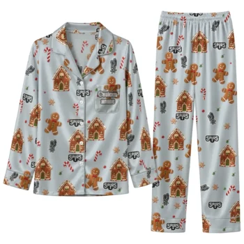 San Antonio Spurs Long Pajama Set Personalized Candy Scatter Silver Best Selling