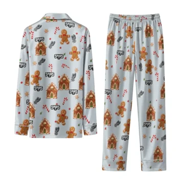 San Antonio Spurs Long Pajama Set Personalized Candy Scatter Silver Fashion Forward