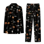 san antonio spurs long pajama set personalized icon confetti black best selling.webp