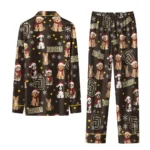 San Diego Padres Long Pajama Set Customized Animal Scatter Brown Best Selling