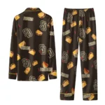 San Diego Padres Long Pajama Set Personalized Snack Scatter Brown Best Selling