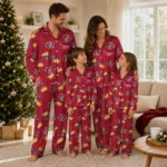 San Diego State Aztecs Long Pajama Set Customized Snack Scatter Red Best Selling