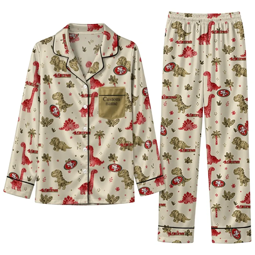 San Francisco 49ers Long Pajama Set Custom Character Scatter Best Selling San Francisco 49ers Long Pajama Set Custom Character Scatter Best Selling