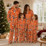 San Francisco Giants Long Pajama Set Personalized Animal Scatter Orange Best Selling