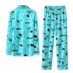 san jose sharks long pajama set custom ribbon chains teal best selling.webp