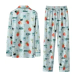 san jose sharks long pajama set custom ribbon florals teal best selling.webp