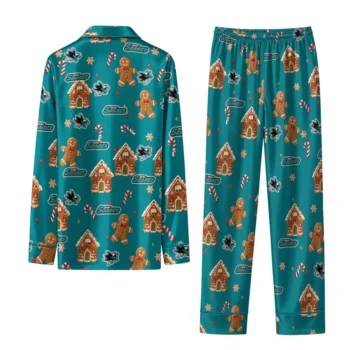 San Jose Sharks Long Pajama Set Personalized Candy Scatter Teal Fashion Forward