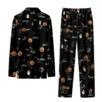 san jose sharks long pajama set personalized icon confetti black best selling.webp