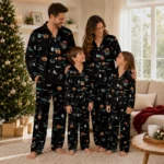 san jose sharks long pajama set personalized icon confetti black best selling.webp