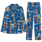 San Jose State Spartans Long Pajama Set Custom Animal Scatter Blue Best Selling